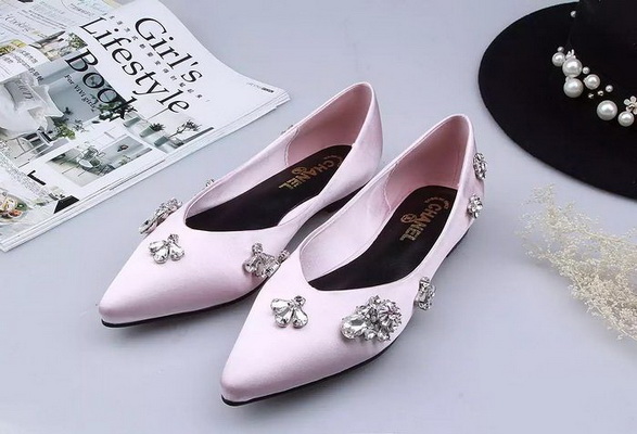 CHANEL Shallow mouth flat shoes Women--009